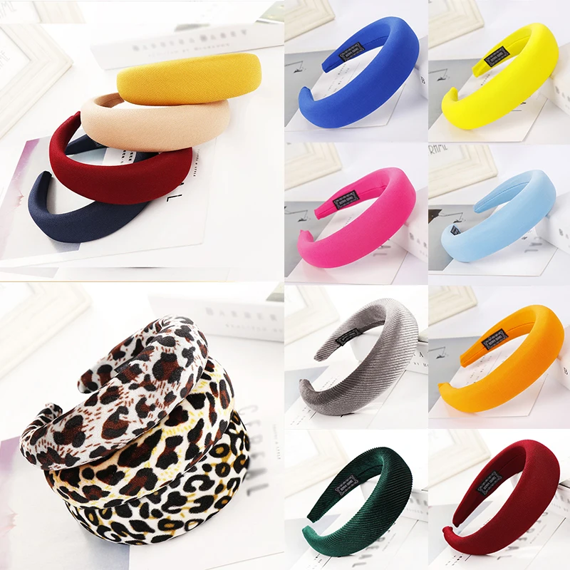 

LNRRABC 2019 new 1pcs Gifts Padded Decor Multicolor Hair Hairband Velvet Girl Headband Women's Hair Jewelry headwear hot sale
