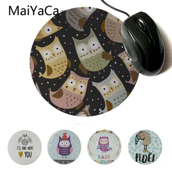 

MaiYaCa Hot Sales A Hibernating Chubby Owl Laptop Gaming Mice Mousepad Gamer Speed Mice Retail Small Rubber Round Mousepad
