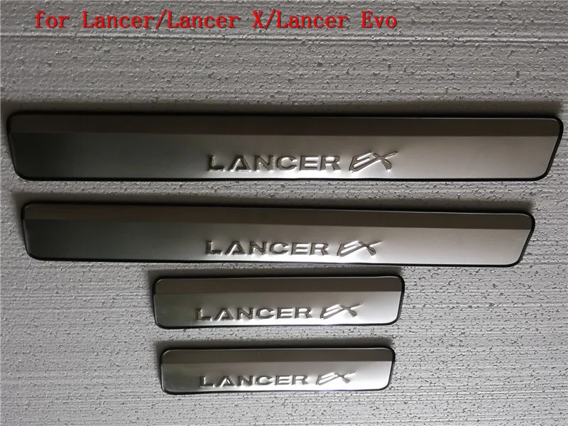 

High quality stainless steel Boutique car Scuff Plate/Door Sill for 2010-2015 Mitsubishi Lancer/Lancer X/Lancer Evo Car styling