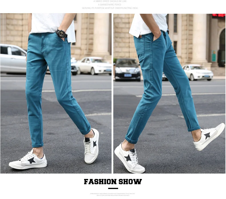 Jantour Brand Men S Summer Thin 98 Cotton Pants Men Business Slim Elastic Casual Black Khaki Fit Straight Pant Trousers Male Casual Pants Aliexpress