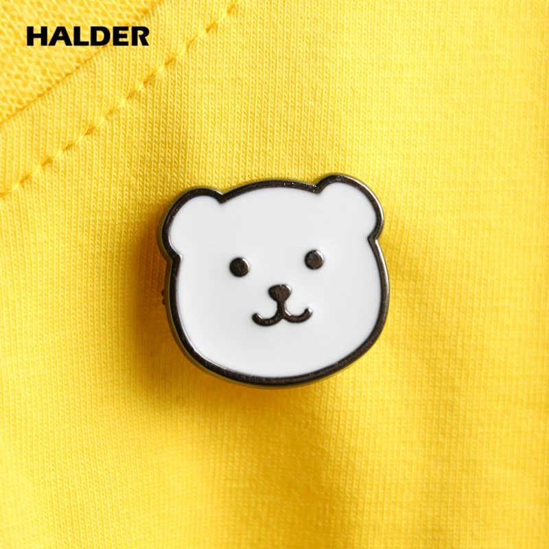 BR0009 HALDER Cartoon Polar Bear Cute Teddy Brooches Fashion Jewelry brown Pins Lapel Animal Badge Accessory Gift | Украшения и