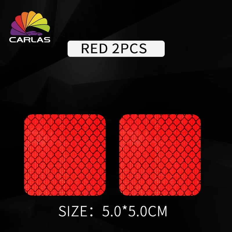 2Pcs DIY Car Motorbike Strip Sticker Warning Wheel Rim Light Reflector Sticker J