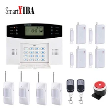 SmartYIBA Wireless 433MHZ Wired GSM SMS Home Burglar Security Alarm System Russian French Spanish Italian Czech Voice