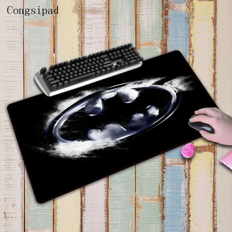  Congsipad Batman Logo Large Gaming Mouse Pad Gamer Locking Edge Keyboard Mouse Mat Speed Desk Table