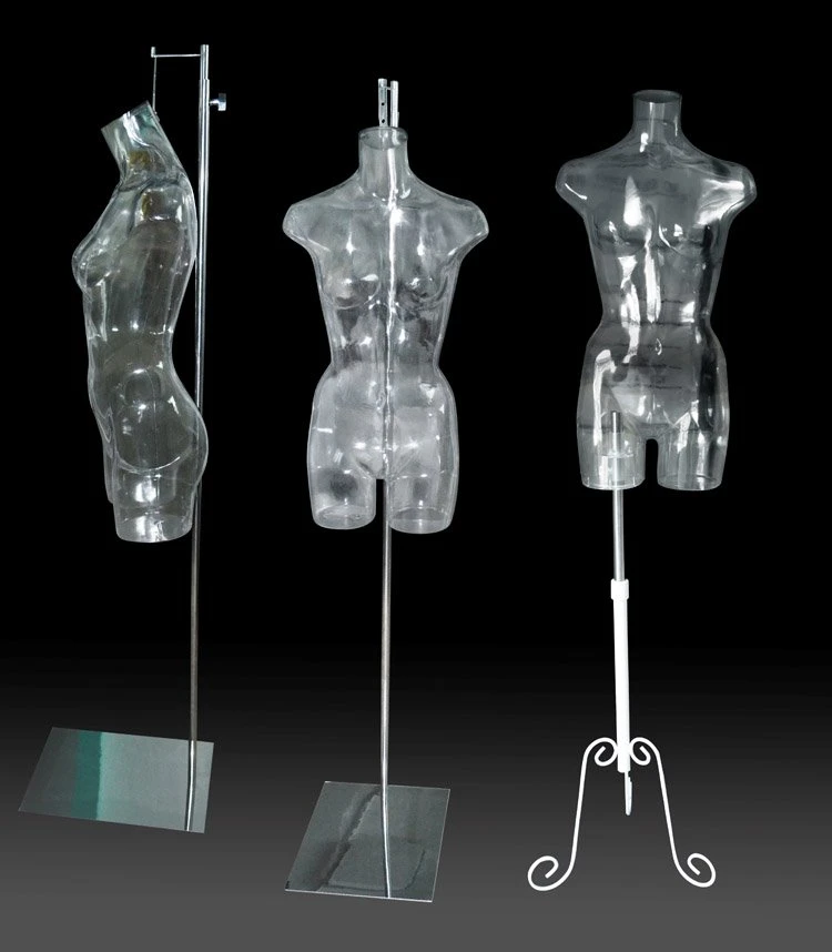 Transparent Mannequin Clear Torso Form Inflatable Female Torso Form Mannequin Photography Props