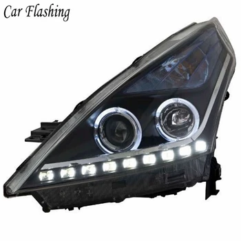 

for Nissan Teana Headlights 2008 2009 2010 2011 2012 Altima LED Headlight DRL Hid Option Head Lamp Angel Eye Beam Accessories