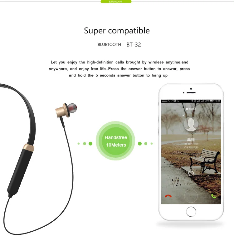 Volemer Bluetooth Earphone Magnetic Wireless Sport Neckband Headphones With Mic  Headset Stereo Earbuds For Moblie Phone Xiaomi (11)
