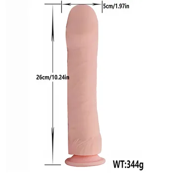 YEMA 10.24 inch Soft Big Dildo Silicone Flexible Penis Huge Dildos Mini Bullet Vibrator Adult Sex Toys for Mature Women 6
