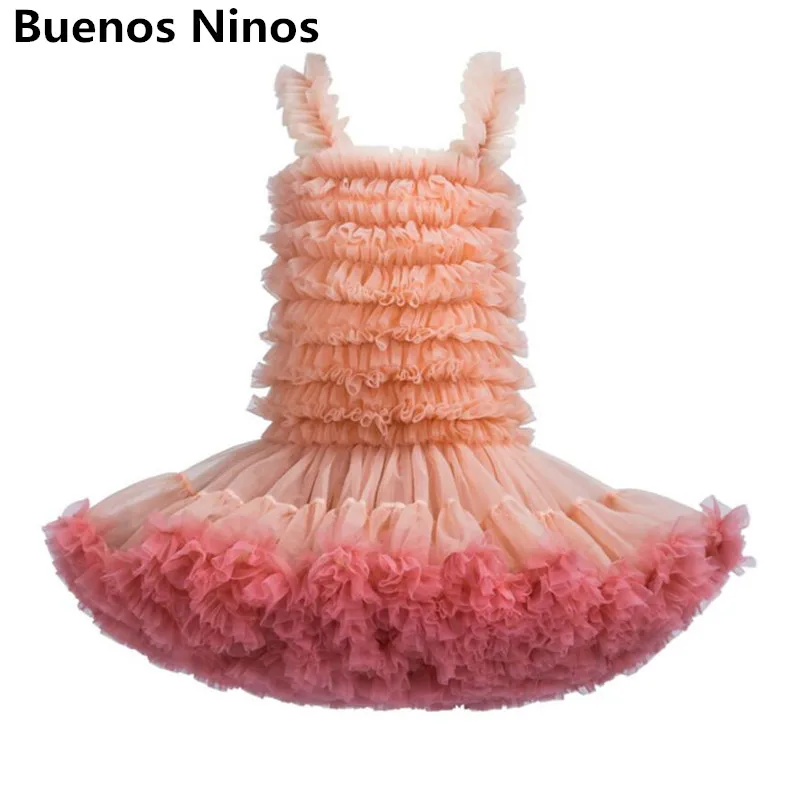 

Baby Girls Party Tulle Ball Gown Vest Dress For Children TUTU Slip Dresses Sundress Pure Color 2019 New Lovely Kids Clothings
