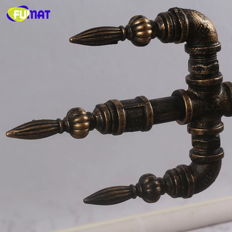 FUMAT Retro Antique Table Lamps Cafe Living Room Loft Industrial Gear Desk Lamp for Bar Decoration Water Pipe Wheel Table Lamp