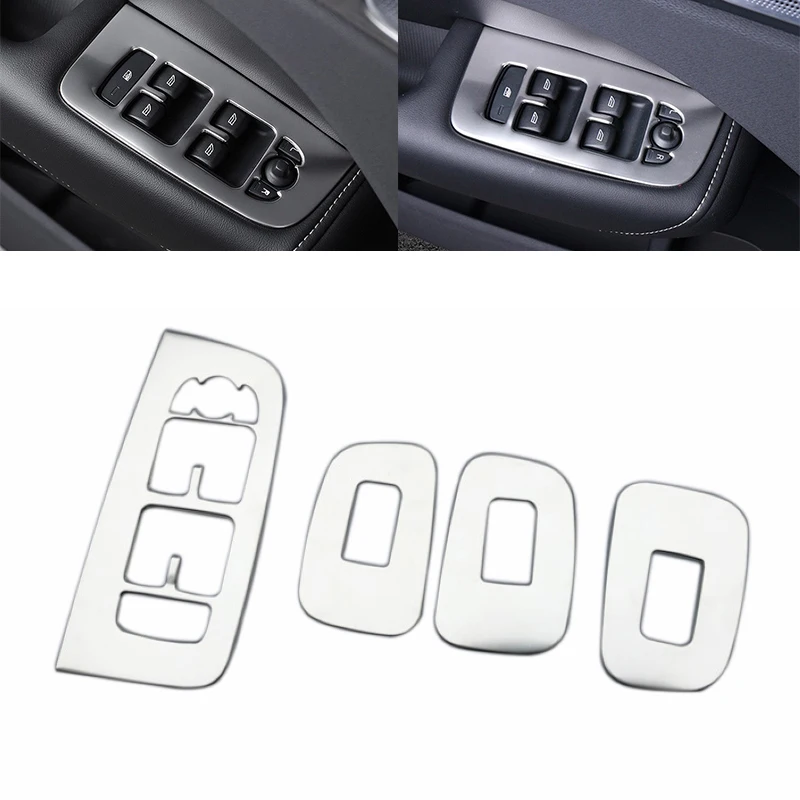 1set Steel Interior Door Window Lift Regulator Cover Trim for Volvo XC60 2018