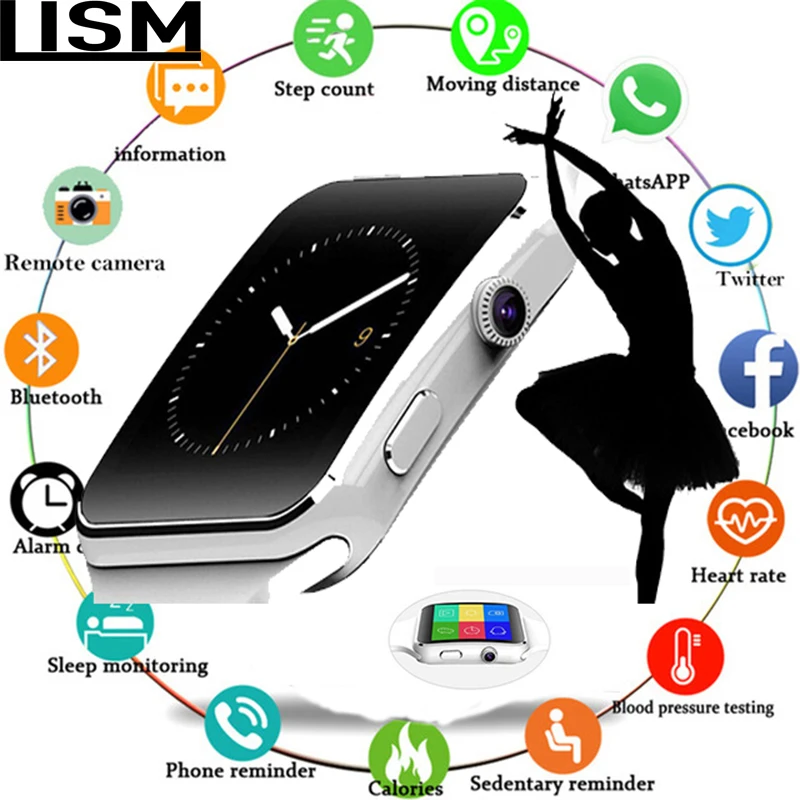 

New Arrival X6 Smart Watch with Camera Touch Screen Support SIM TF Card Bluetooth Smartwatch Reloj Inteligente for Apple Watch