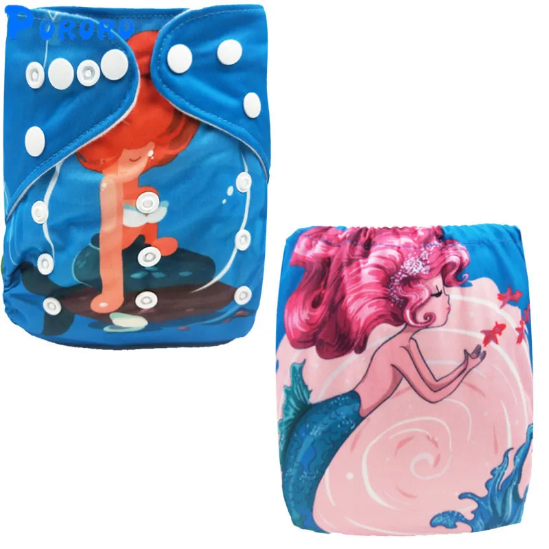 

Baby Cloth Diaper Pocket Nappy Cover Washable Cartoon Prints Baby Nappy Changing Reusable Digital Position Cloth Diapers