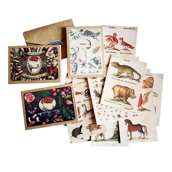 

6Packs/lot New Arrival Vintage Animal Postcard High Quality Natural Life's Greeting & Invitation Card Wholesale