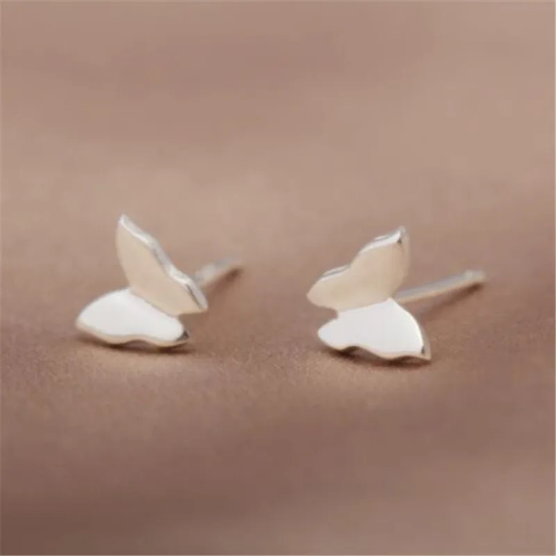 

925 Sterling Silver 2018 Women Fashion Butterfly Stud Earrings For Women Friendship Gift for Teen Girls friends B027