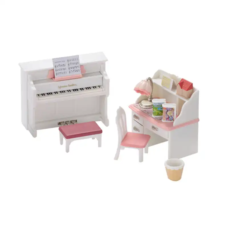 Sylvanian Family кукольный домик мебель аксессуары девочка Bedromm кровать/стол/пианино
