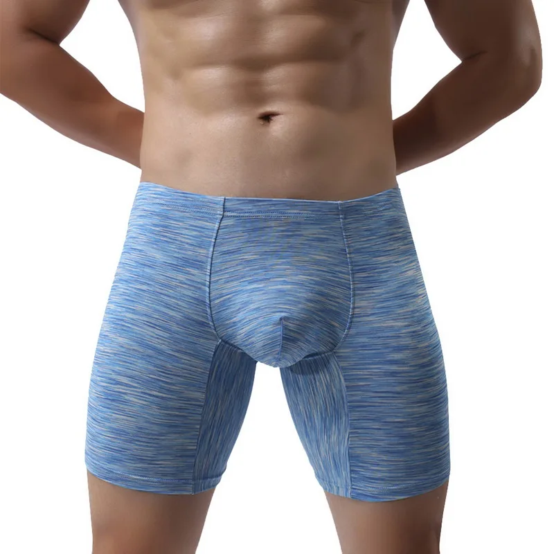 

MJARTORIA Men's Solid Color Boxers Bulge Pouch Design Soft Breathable Shorts Fashion Summer Beach Slim Fit Comfortable Underwear