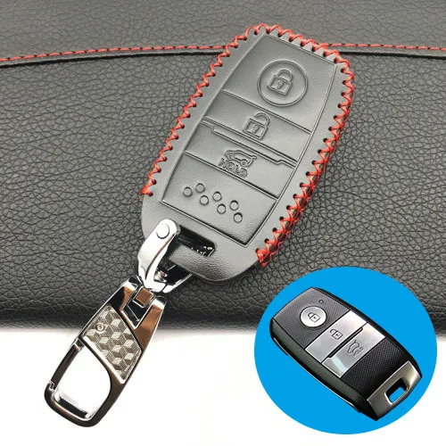 Верхний слой leathe случае ключ мешок Клавиша Крышка для Kia Ceed Sorento cerato K3 K3S K4 K5 KX3 Sportage KX5 ключи от машины аксессуары - Название цвета: A Style