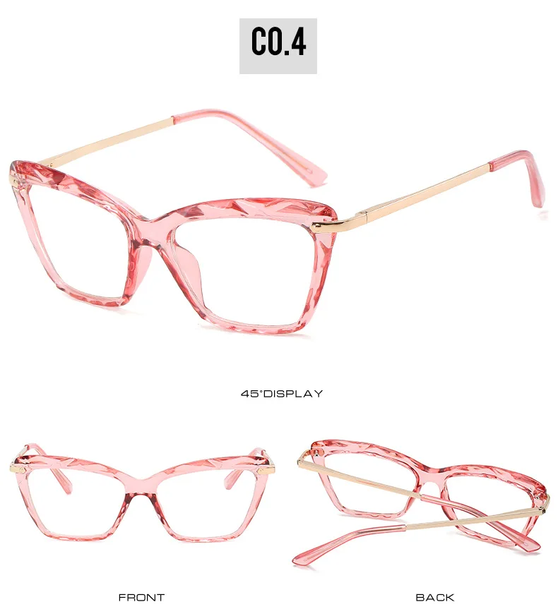 Kottdo Metal Square Women Eyeglasses Spectacle Frame Clear Designer Optical Glasses Frames Computer Eye Glasses