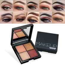 Макияж Novo матовые тени для век Палетка водостойкая долговечная персиковая Мерцающая тени для век Пудра пигмент Дымчатая теплая тени для век BN043