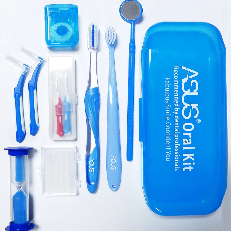 Orthodontic Care Kit Orthdontic Teeth Whitening Kit Orthodontic Toothbrush Interdental Brush Dental Floss Mouth Mirror