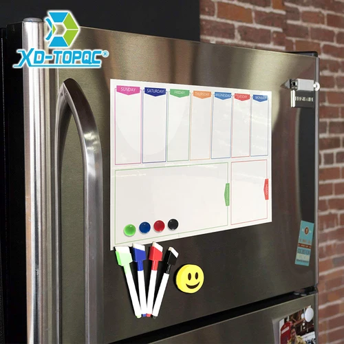 Weekly Plan Whiteboard A3 Message Board 29.7*42cm Magnetic Flexible Kids Drawing White Fridge Magnet Refrigerator Bulletin Board Pakistan