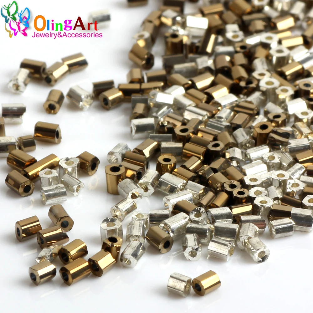 OlingArt 2019 AAA Новый смешанный цвет 2x3 мм 1600 шт. чешское стекло бисер промежуточные