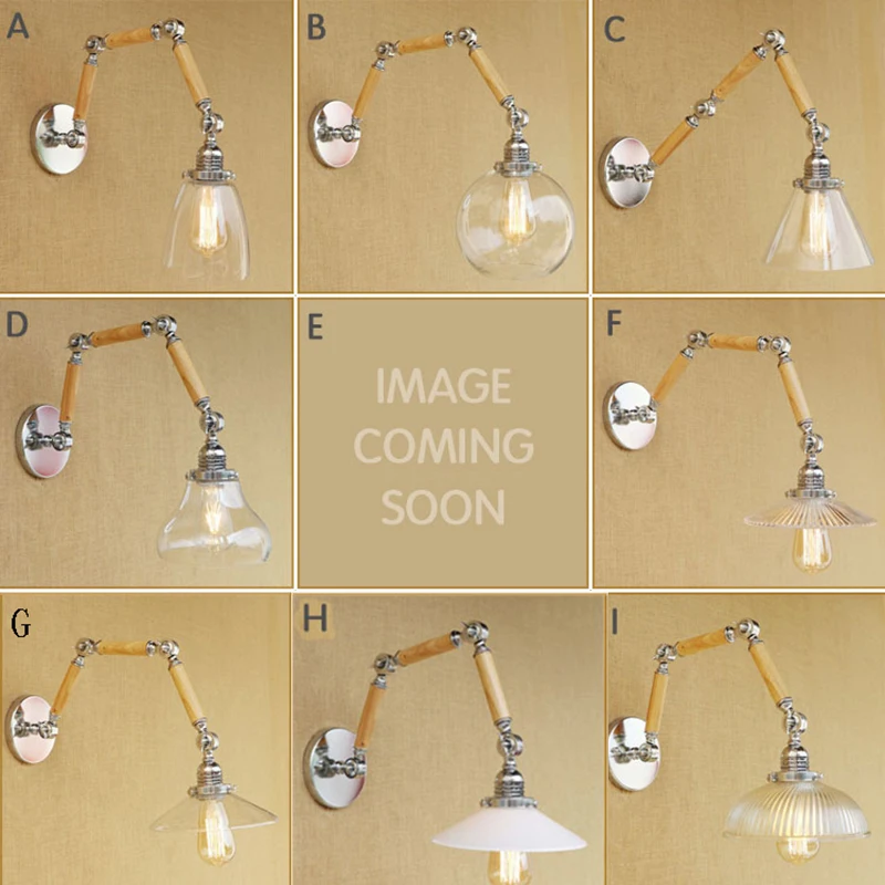 

LOFT Retro Wall Lamp 3 Adjustable Arms 90~260V E27 Bedside Reading Lamp Wood Metal Modern Home Decoration High Quality WWL015