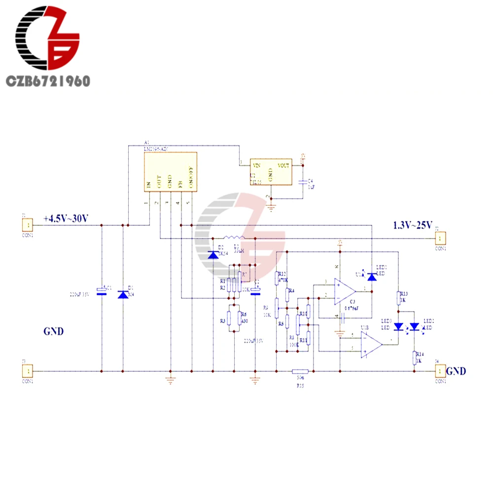 LM2596 DC-DC понижающий Регулируемый CC/CV трансформаторный источник энергии Модуль преобразователь напряжения светодиодный драйвер зарядная плата