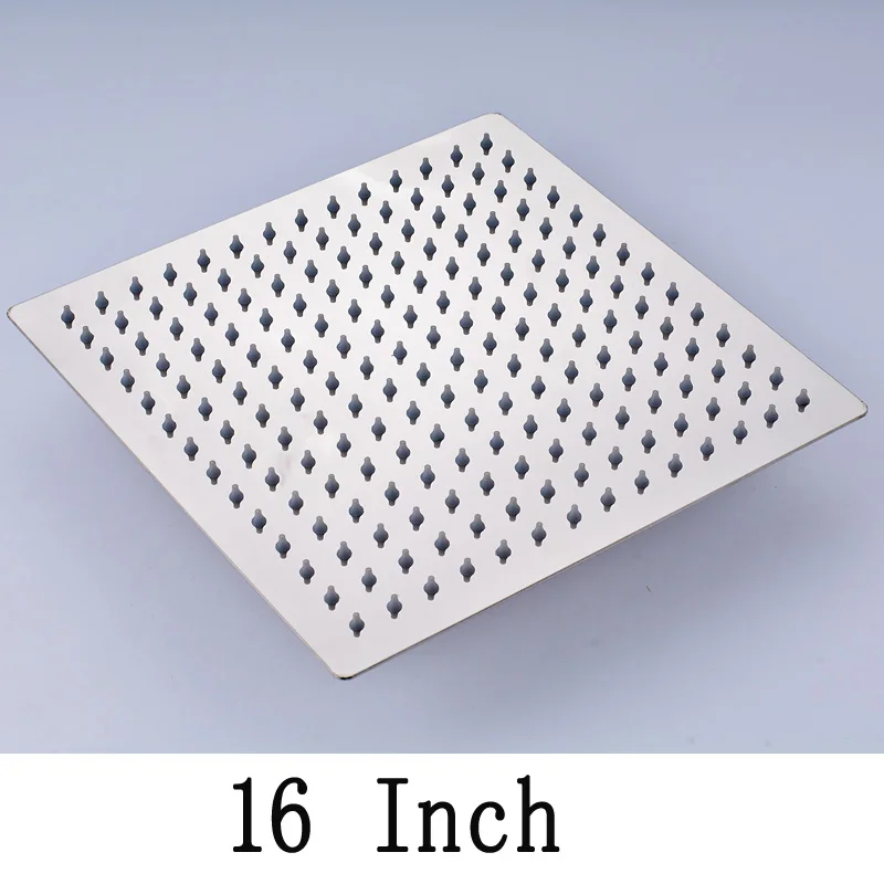 

Wholesale and Retail Shower Head Chrome 16 Inch (40CM) Ultrathin Rainfall Shower Head Stainless Steel Bathroom Faucet Accessory