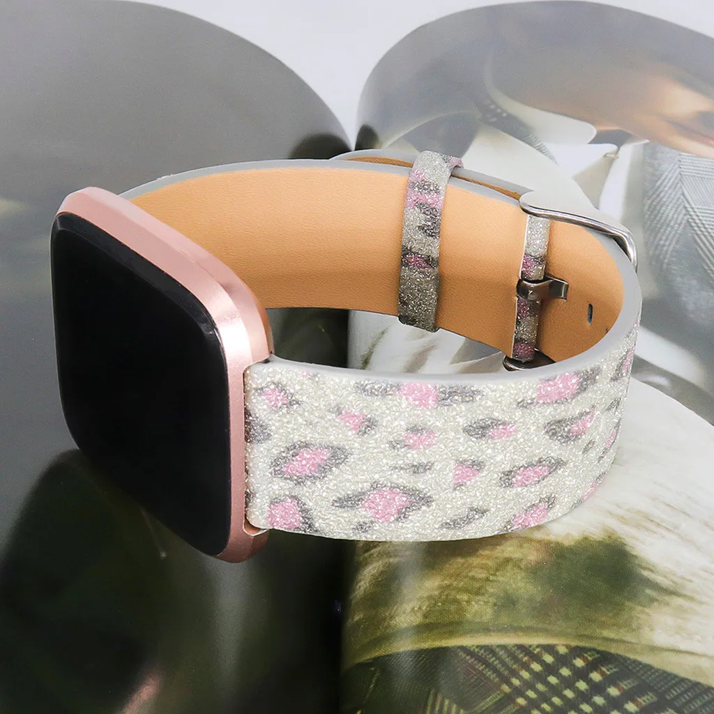 Smartwatch Smartband Bling Star Блестящий кожаный ремешок на запястье ремешок для Fitbit Versa Lite Смарт-часы ремешки для часов