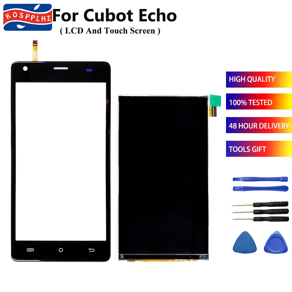 

100% Tested New For Cubot ECHO LCD Display + Touch Screen High Quality 5.0 inch Digitizer Sensor Replacement Parts+Tools