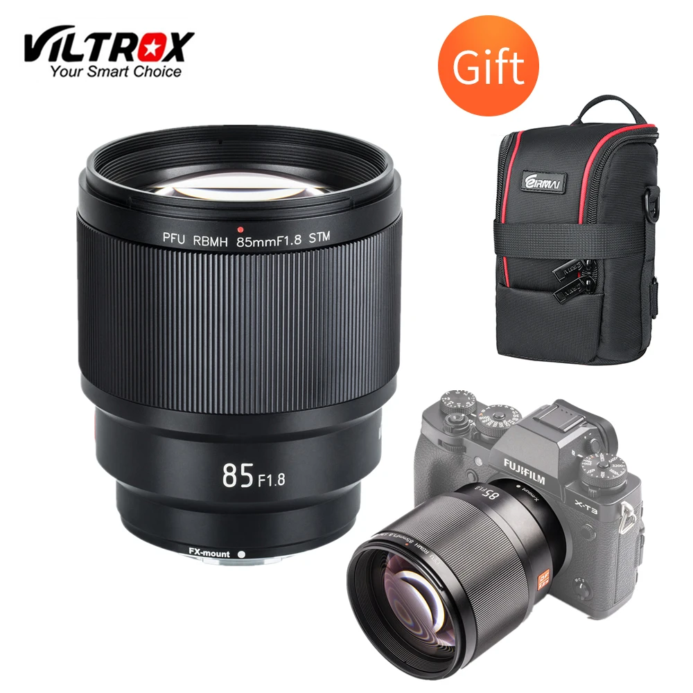 VILTROX 85mm f/1,8 STM автофокусом объектив с фиксированным фокусным расстоянием F1.8 объектив для Камера Fujifilm X-mount X-T3 X-H1 X20 X-T30 X-T20 X-T100 X-Pro2