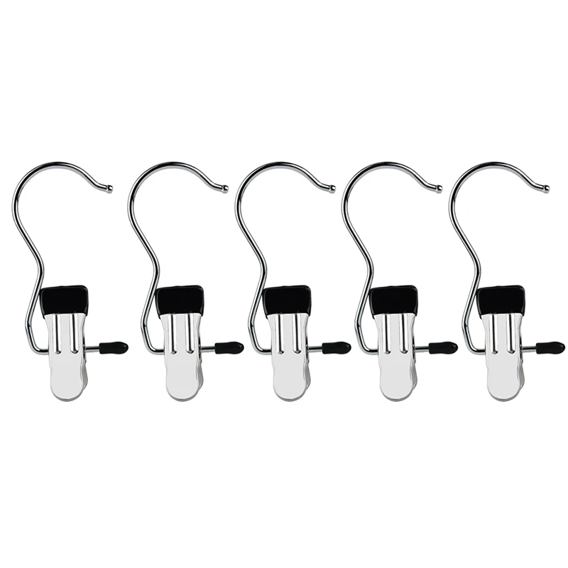 5 pcs Portable Laundry Metal Hook Clothes Pin Boot Shoes Hanger Hold