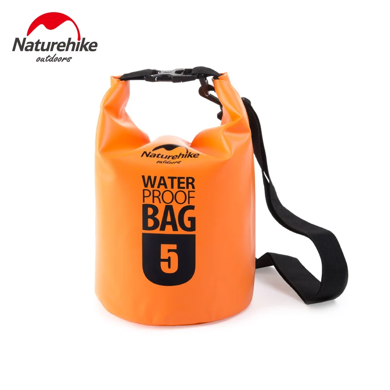 Naturehike 5L/10L/20L водонепроницаемая сумка Сверхлегкая уличная 4 цвета Мужская и женская 500D сумка для воды игрушечный набор «Дрифт» водонепроницаемая сумка для плавания - Цвет: Orange 5L