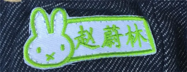 Customized Kids Name stickers Embroidery Iron Sewn on cloth patches - 8