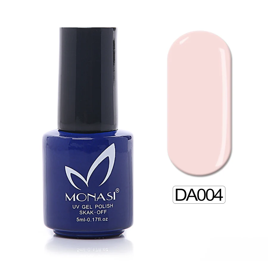 Monasi УФ-лак для ногтей, набор для ногтей, полуперманентный, не нужно протирать верхнее покрытие, базовый гель, 151 цветов, гель-краска для ногтей - Цвет: DA004