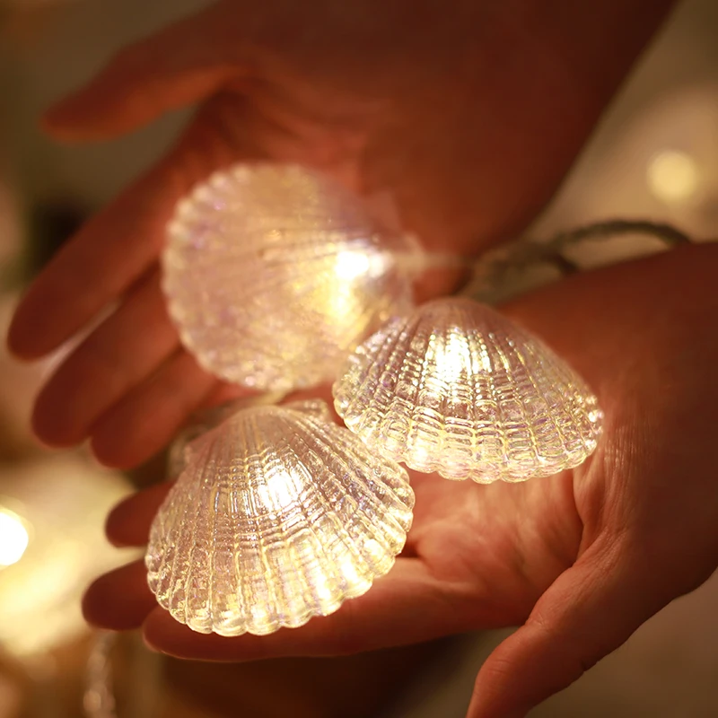 

Love From The Sea Shell Lantern Battery USB Led Fairy String Garland LED Light Indoor Wedding Garland Gerlyand Decoration Light