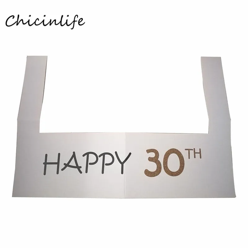 Chicinlife Happy 30th 35th 40th Бумага Photo Booth рамки 16th 18th 21th 30th 50th 60th День рождения украшения реквизит для дня рождения