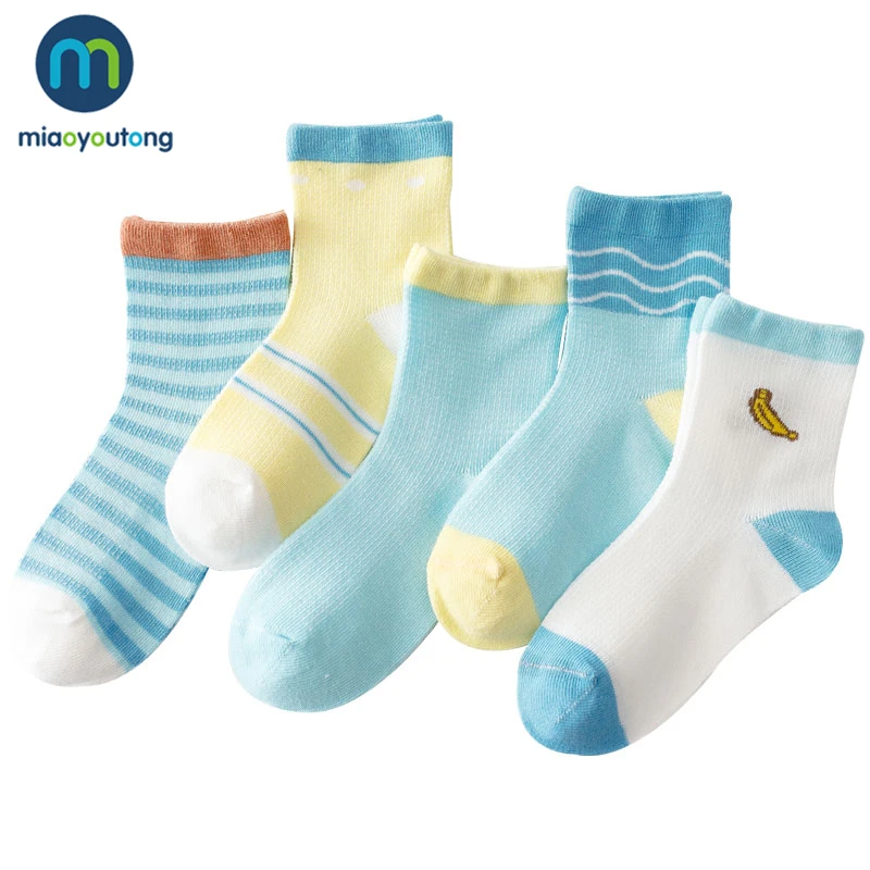 Cotton Socks 5 Pairs/Lot Unicorn Mesh for Newborn Kids