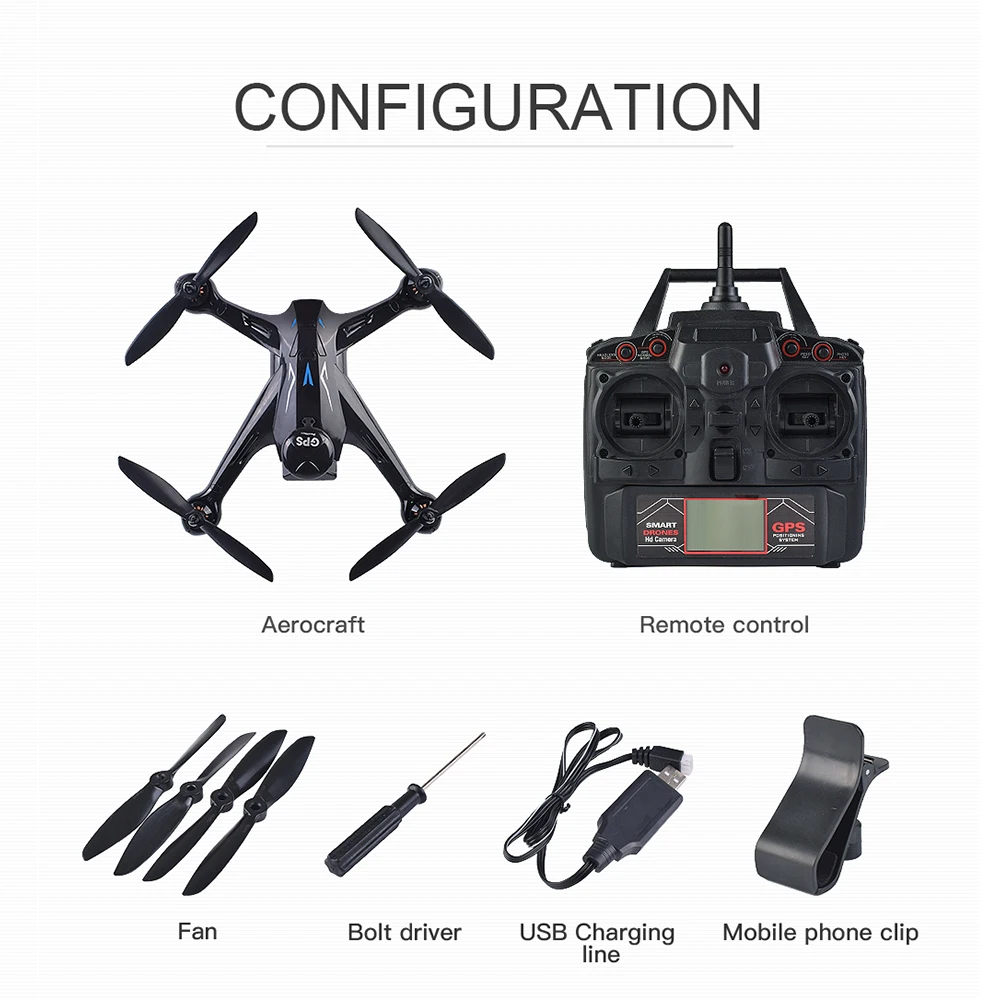 

Drone GW198 four-axis aircraft brushless 5G dual GPS follow-around 21min battery life aerial drone 500W500W wide angle