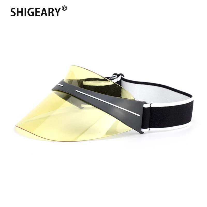 

Have LOGO Summer Unisex Women Men Sun Hat Ultraviolet light Resistant Transparent Top PVC Sunshade Hat Visor Caps Bicycle Sunhat