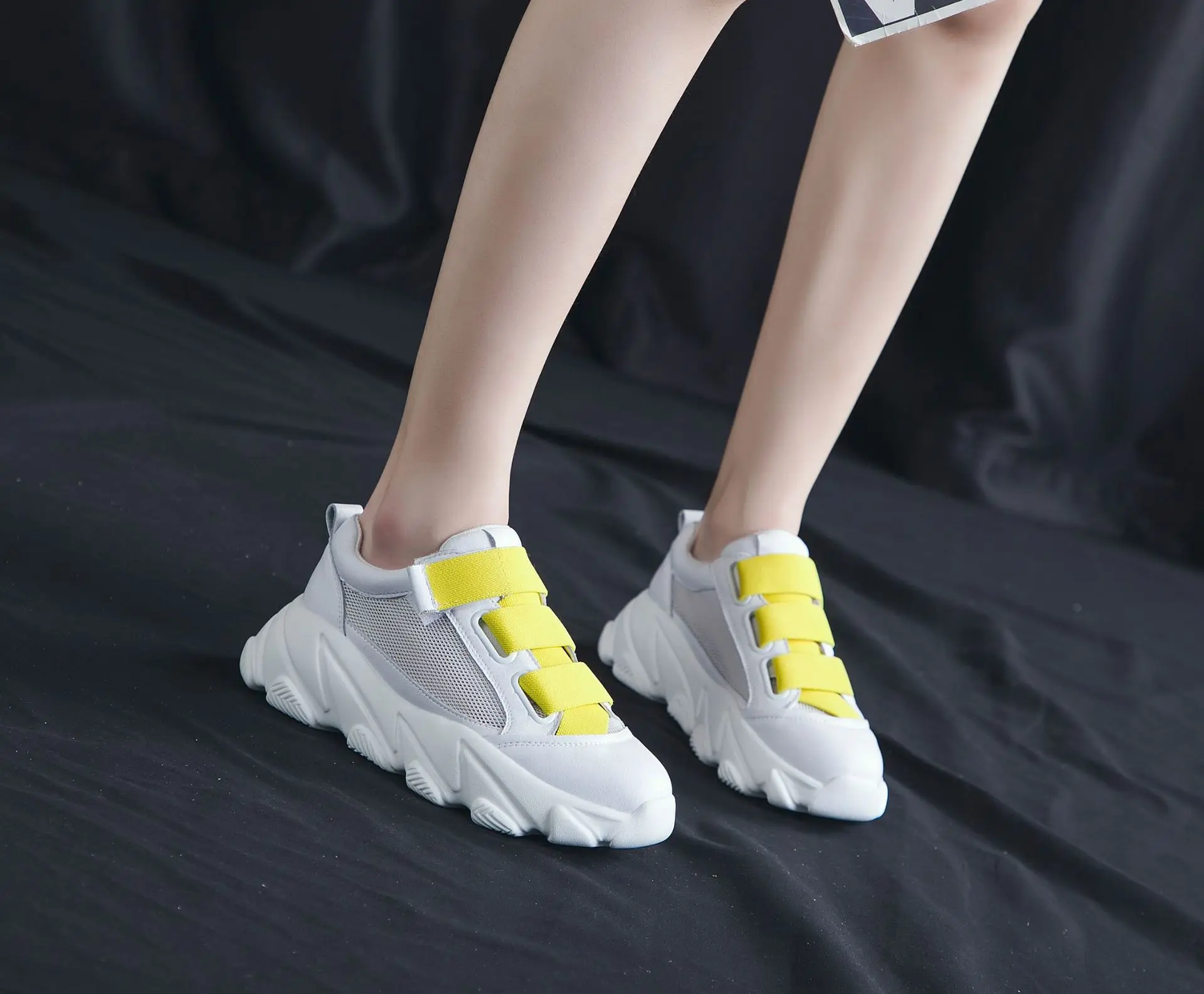CuddlyIIPanda Breathable Gauze Summer Shoes Women Sneakers Candy Color Casual Shoes Platform Vulcanized Shoes Zapatillas Mujer