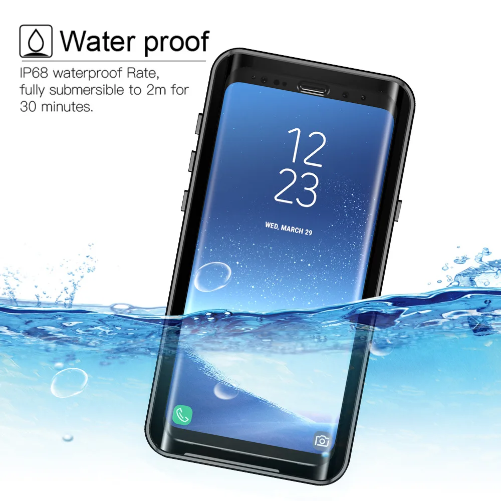 IP68 Underwater Waterproof Diving Case For S9 Plus Schookproof Waterproof Phone Cases For