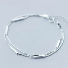 Горячая личность Новое искусство 925 стерлингового серебра ювелирные изделия простая арматура круглая Арматура двойной высококачественный популярный браслет Мода