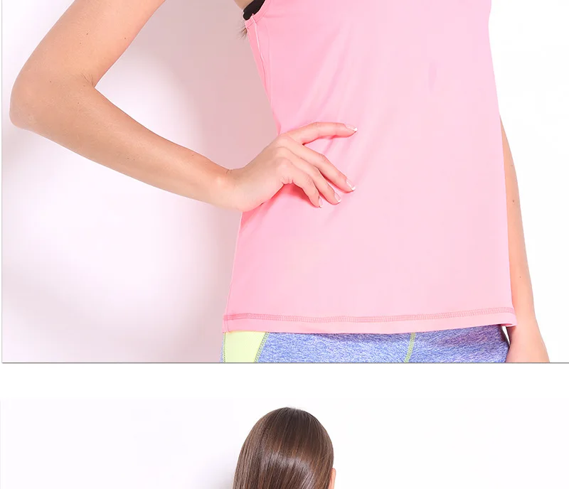 Цветной жилет для бега с круглым вырезом, Женская рубашка для занятий йогой и фитнесом, дышащая однотонная Спортивная майка без рукавов