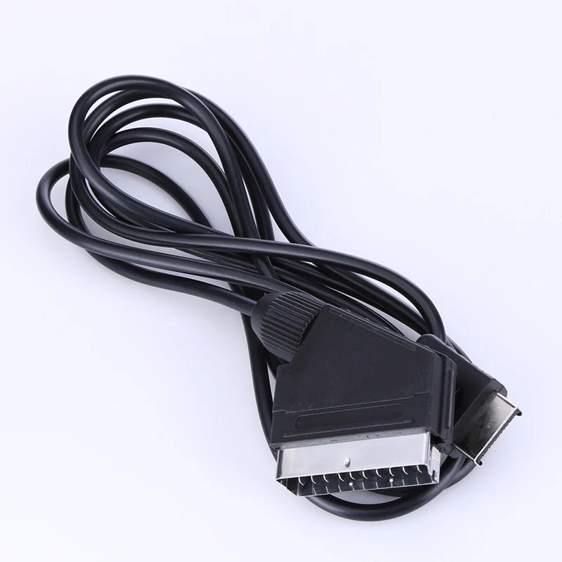 1,8 м SCART кабель ТВ AV ведущий настоящий RGB Scart кабель игры Замена Соединительный кабель для Playstation PS1 PS2 PS3 Slim Line игровая консоль