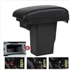 For Peugeot 2008 armrest box +3USB Black Leather Center New Storage Box Modification ► Photo 1/6