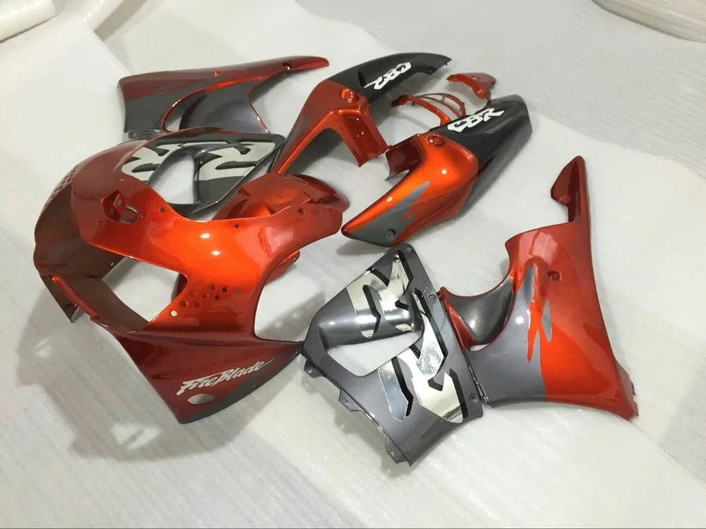 Мотоцикл обтекатель комплект для CBR900RR 98 99 CBR900 919 1998 1999 Оранжевый Серый ABS