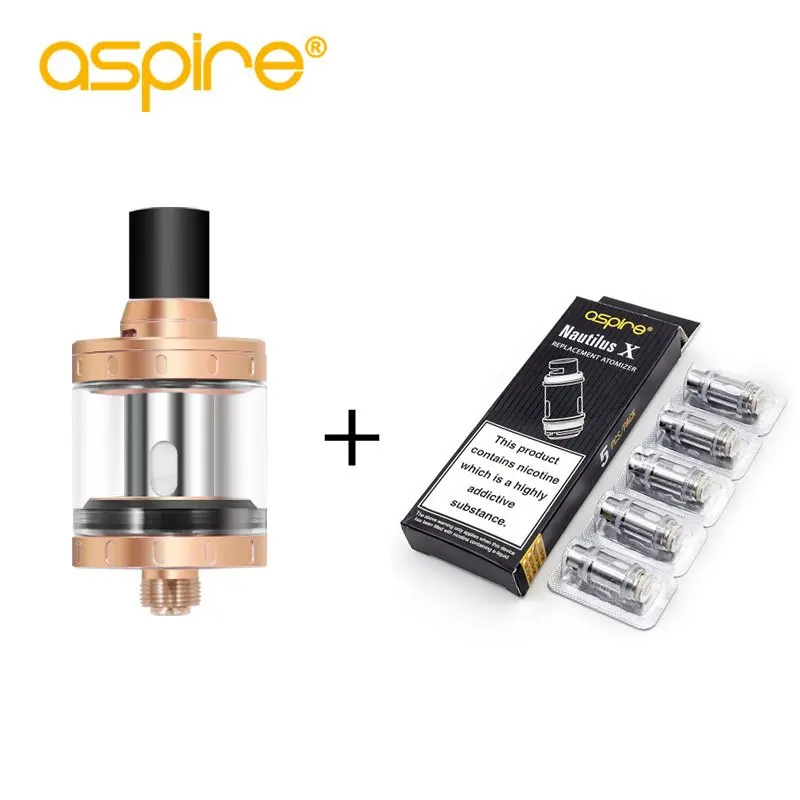 

E-cig Atomizer Aspire Nautilus X Atomizer Tank 2ml E-liquid Capacity Nautilus-X Tank with 5 pcs 1.8ohm Nautilus X Coils